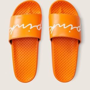 ORANGE VS PINK SLIDES size Medum Fits a 7/8